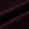 View 3 of product Navy and Burgundy Diamond-Patterned Cashmere Knitted Scarf