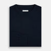View 4 of product Navy Cashmere Round Neck Jumper