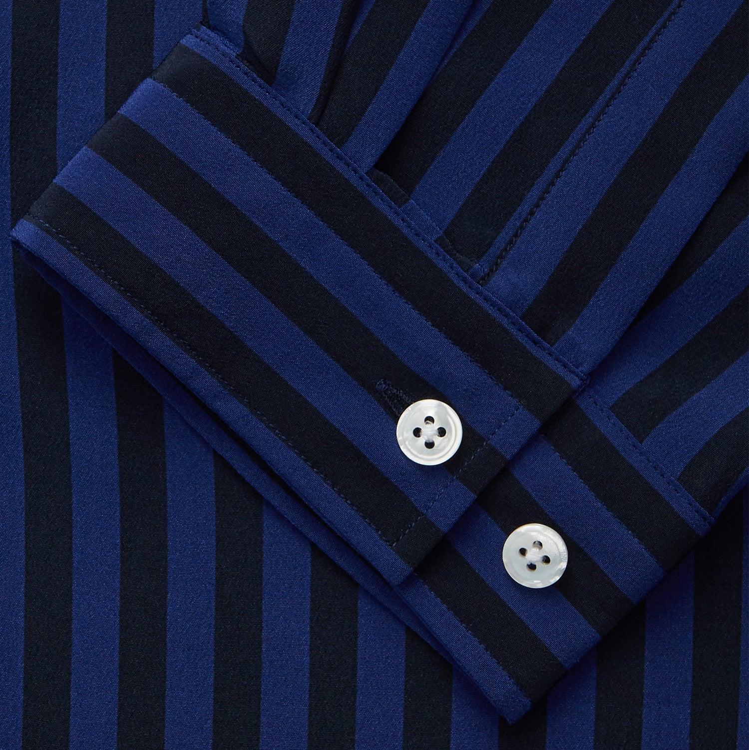 View 2 of product Navy and Blue Multi Stripe Silk Holiday Fit Winnington Shirt