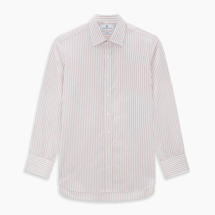Red Multi Ticking Stripe Mayfair Shirt Image 6