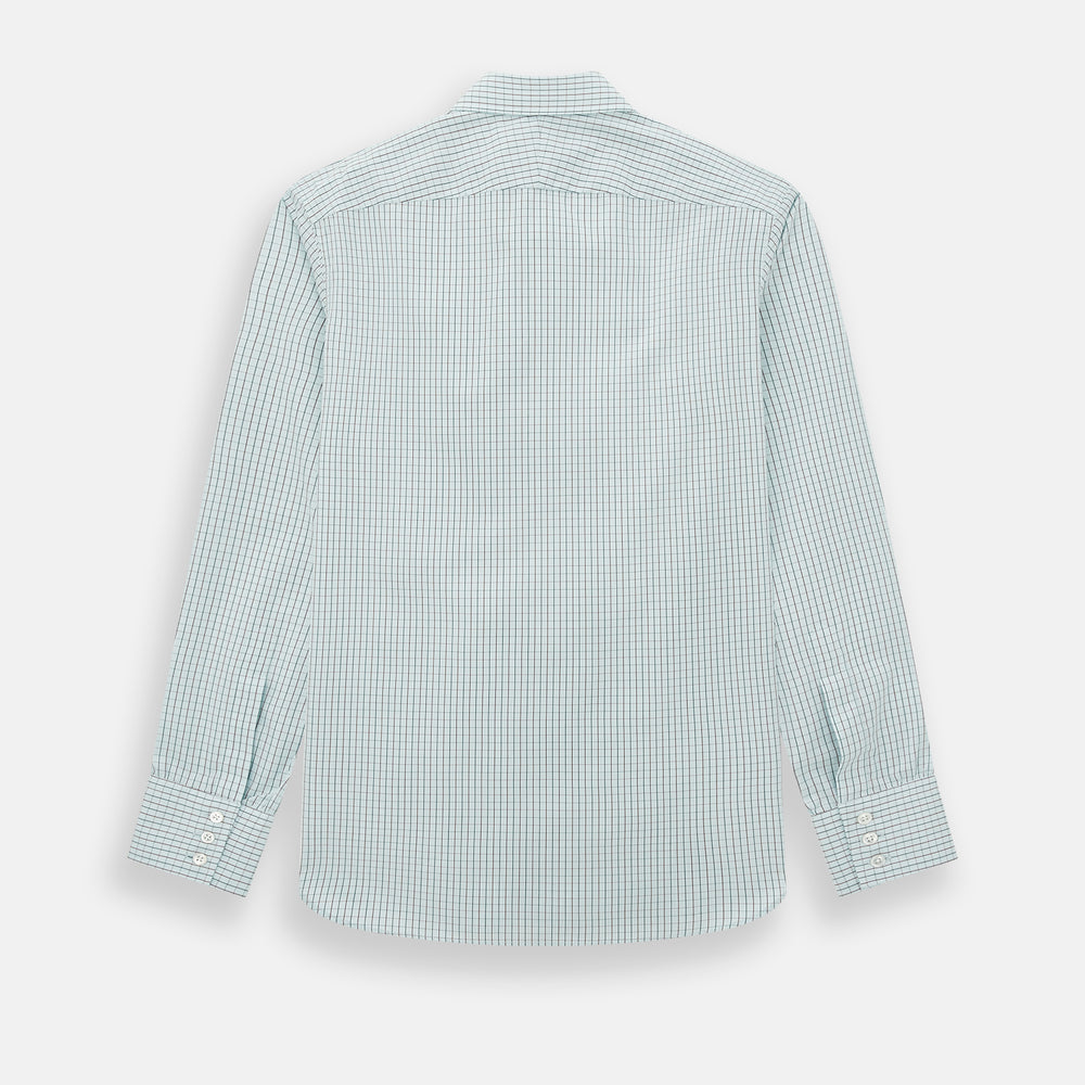 Forest Melange and Red Overlay Grid Check Westminster Shirt