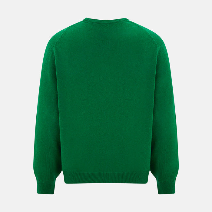 Grass Green Cashmere V-neck Jumper Image 2