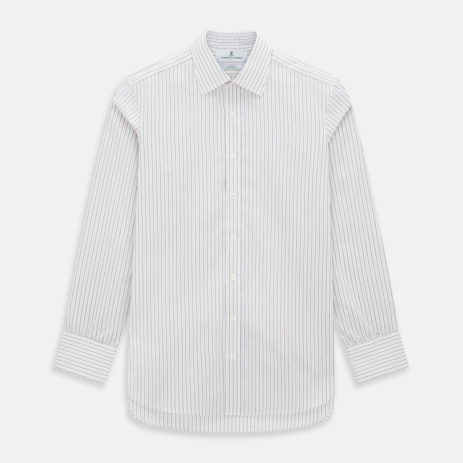 View 1 of product Midnight Blue and Red Ticking Stripe Mayfair Shirt
