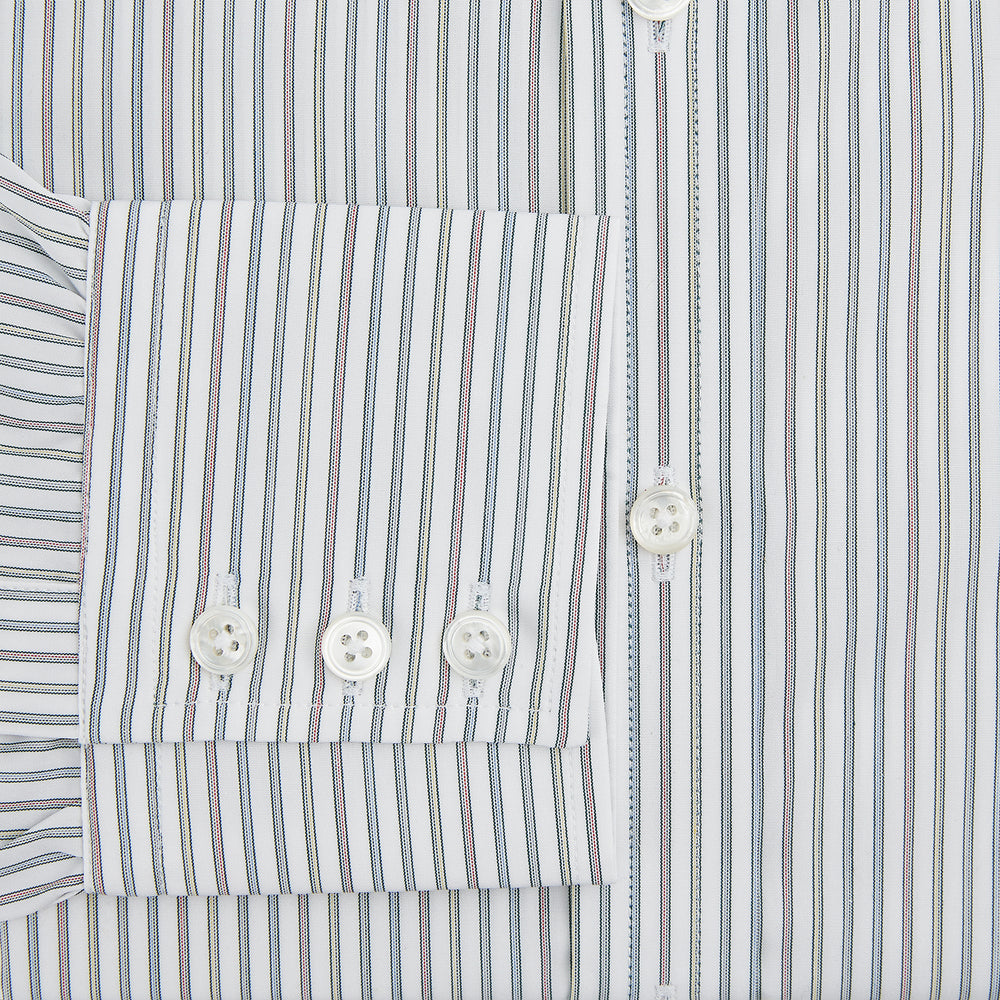 Forest Green with Multicoloured Music Stripe Mayfair Shirt