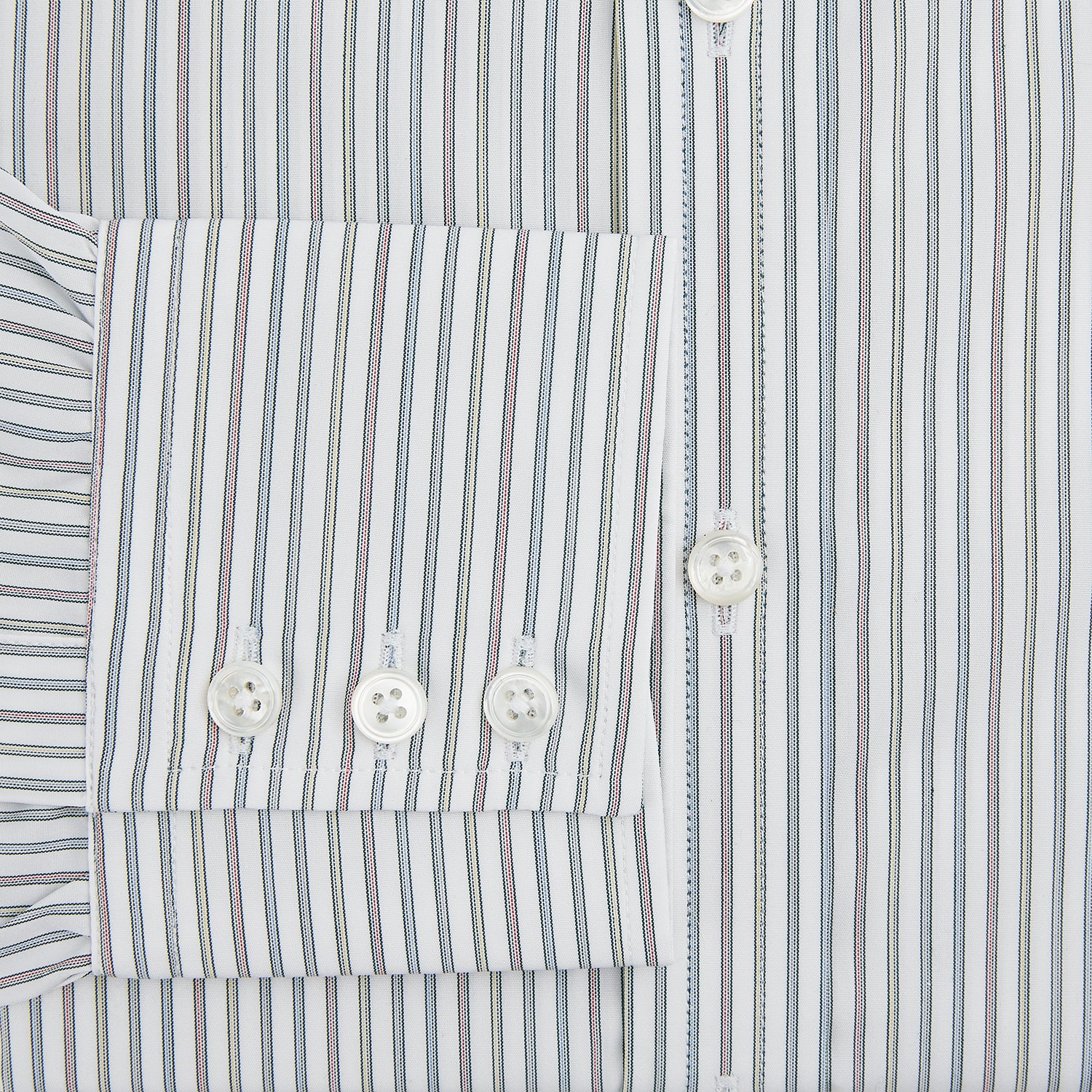 View 4 of product Forest Green with Multicoloured Music Stripe Mayfair Shirt