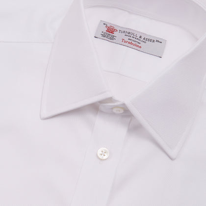 White Oxford Shirt with T&A Collar and Double Cuffs Image 4