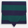 View 1 of product Wide Green Stripe and Navy Silk Cravat