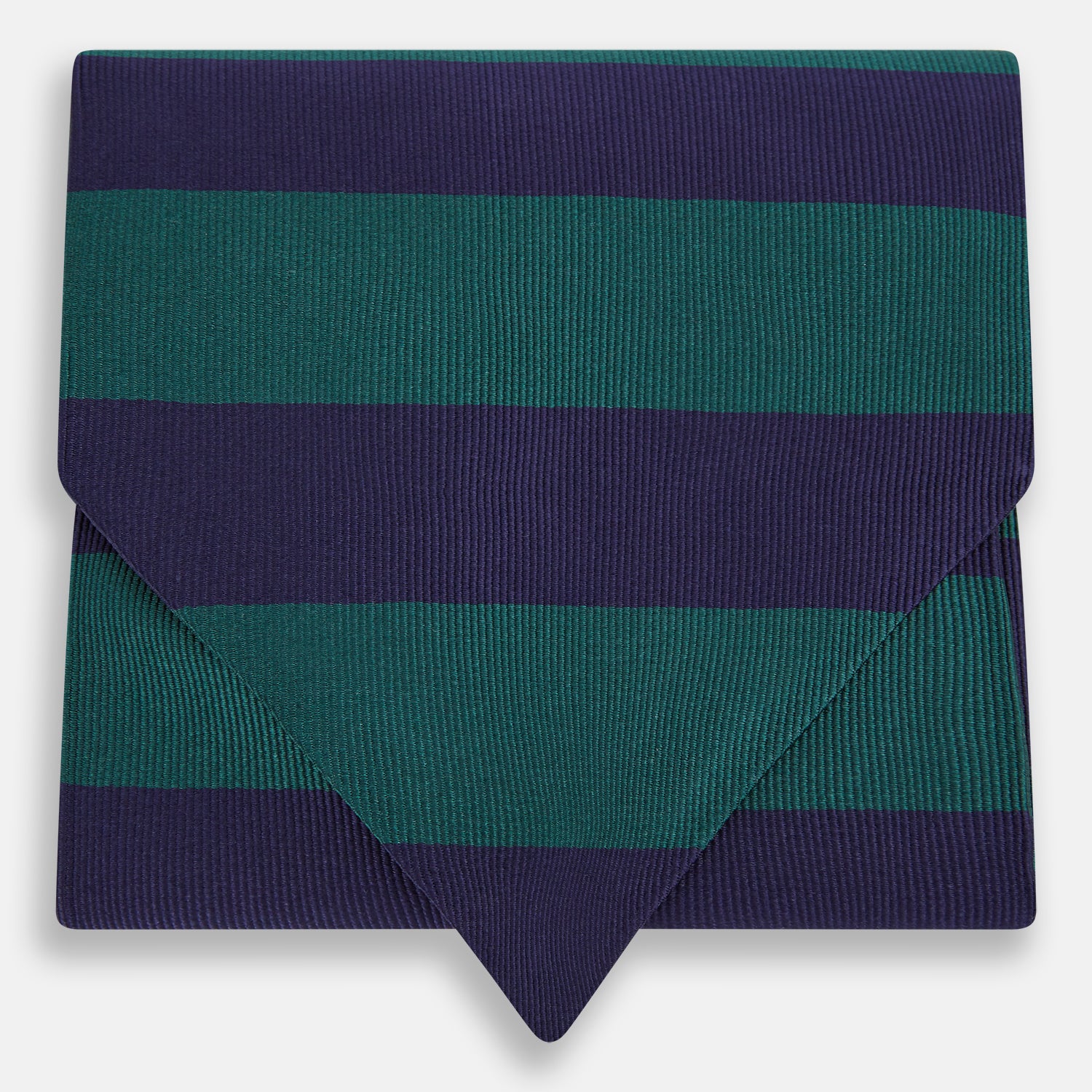 View 1 of product Wide Green Stripe and Navy Silk Cravat