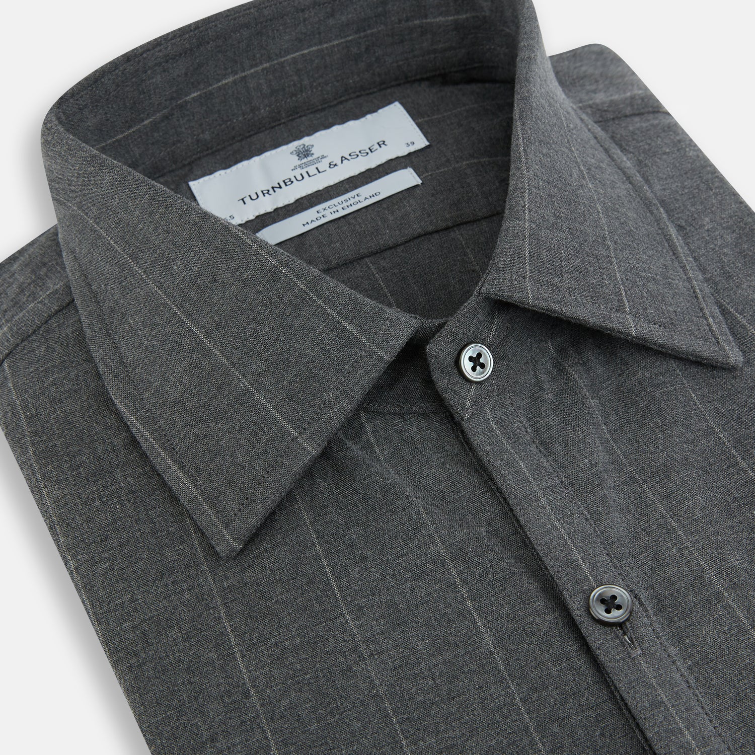 View 2 of product Charcoal Melange Wide Stripe Westminster Shirt