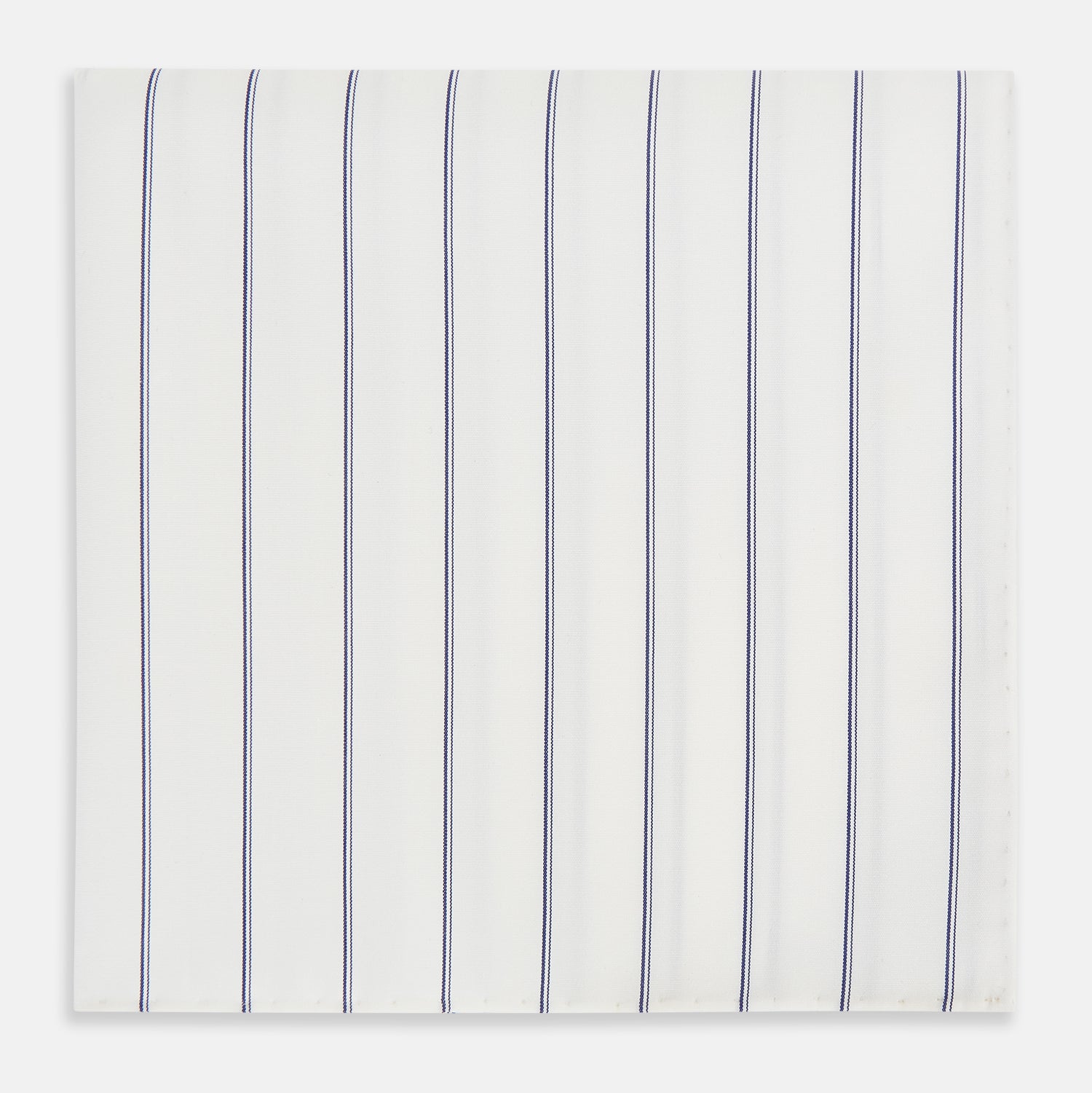 View 1 of product Dark Navy Double-Pinstripe Hand-Rolled Handkerchief