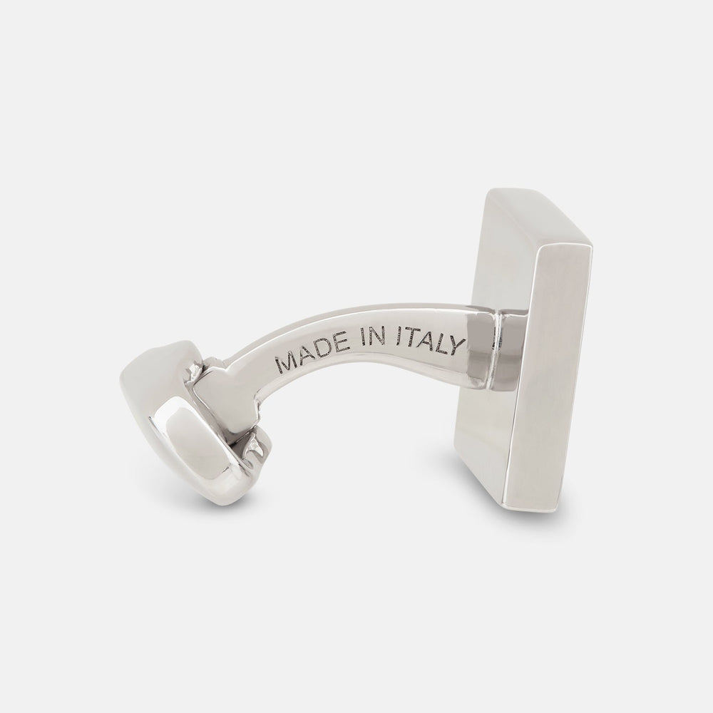Silver Textured Square Cufflinks