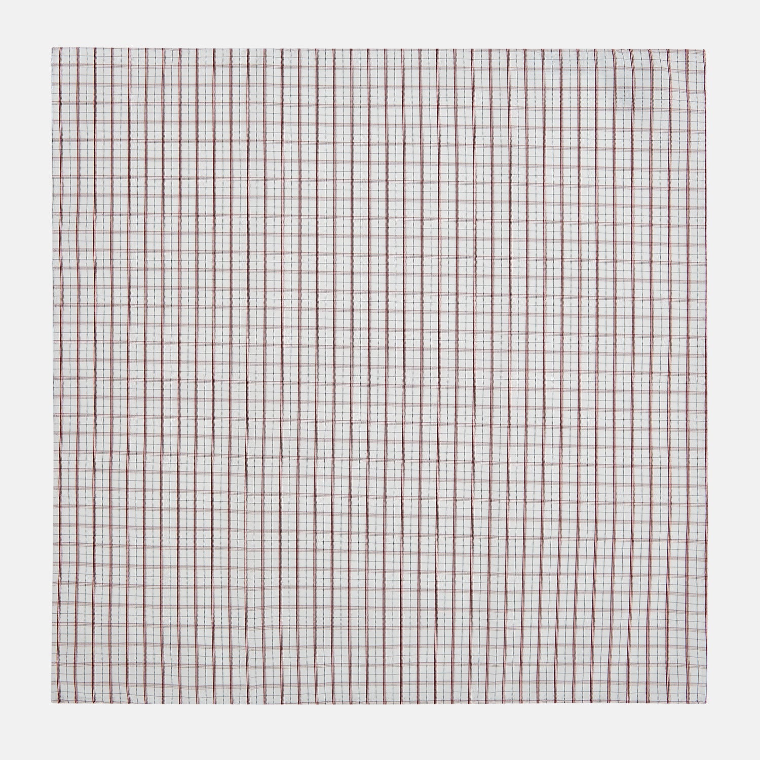 View 1 of product Red Tattersall Check Hand-Rolled Handkerchief