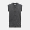 View 1 of product Charcoal Grey Cashmere Sleeveless Cardigan