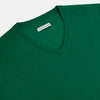 View 2 of product Hunter Green Fine Merino V-Neck Jumper
