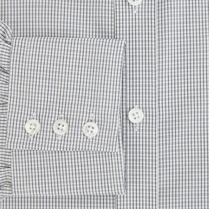 Midnight Blue Micro  Tattersall Check Mayfair Shirt Image 3