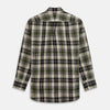 View 6 of product Green & Purple Check Weekend Fit Linen Shirt with Dorset Collar and 1 Button Cuffs