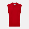 View 1 of product Red Fine Merino V-Neck Vest