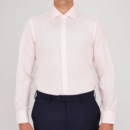 Pink Slim Fit Poplin Shirt Image 1