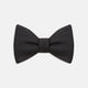 Black Herringbone Silk Bow Tie