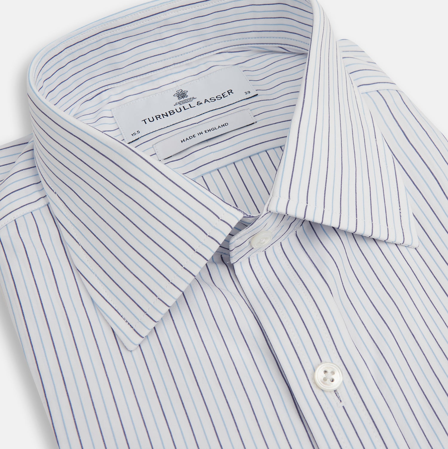 View 2 of product Blue Double Pinstripe Mayfair Shirt