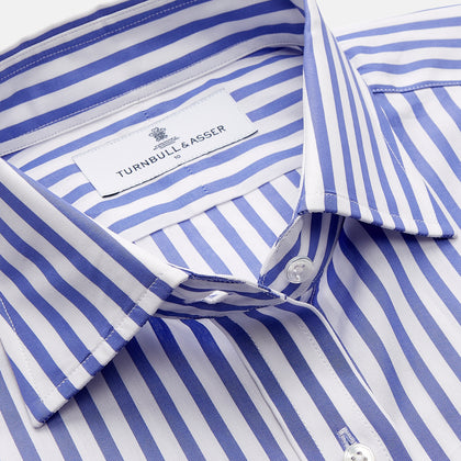 Pale Blue Candy Stripe Cotton Marlene Shirt Image 1