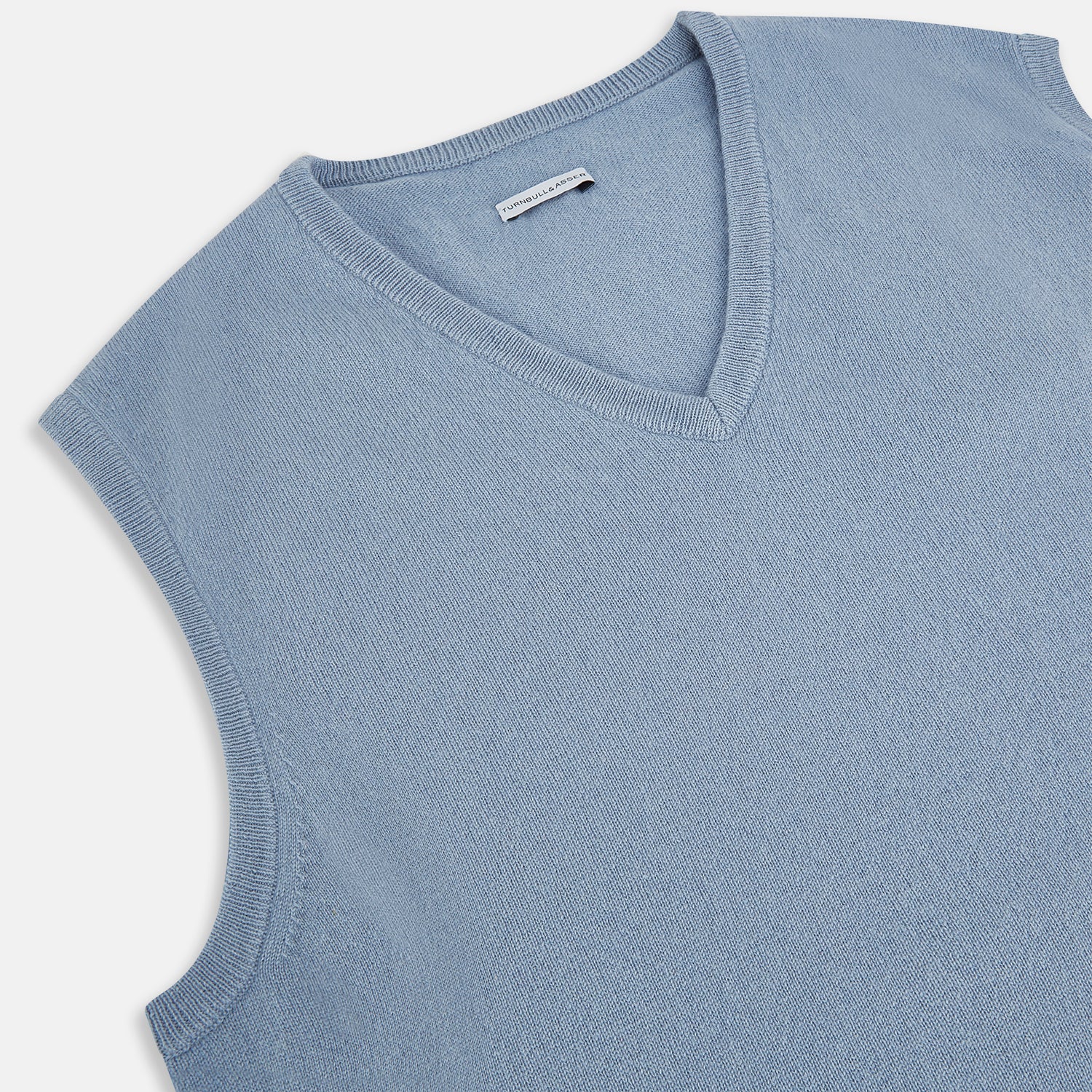 View 2 of product Frost Blue Cashmere V-neck Vest