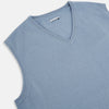 Frost Blue Cashmere V-neck Vest