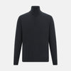 View 1 of product Smoke Grey Half-Zip Cashmere Jumper