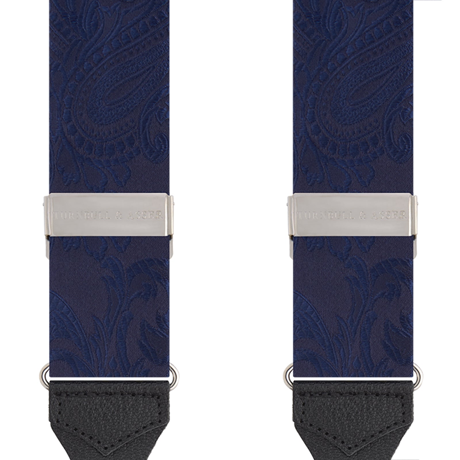 View 2 of product Navy Paisley Adjustable Silk Braces