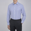View 4 of product Blue Bengal Stripe Shirt with T&A Collar and Double Cuffs