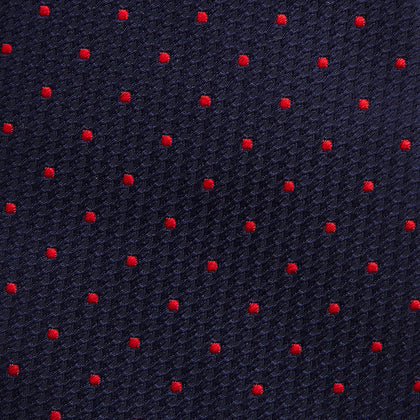 LACE ON TONE SPOT NAVY TULIP RED TIE Image 2