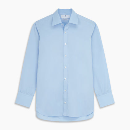 Pale Blue Organic Cotton Regular Fit Mayfair Shirt Image 5
