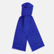 Royal Blue and White Spotted Silk Scarf