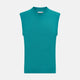 Turquoise Fine Merino V-Neck Vest