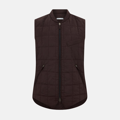 Burgundy Quilted Gilet