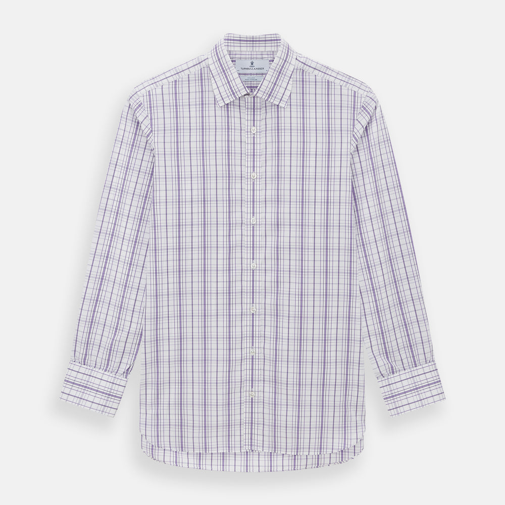 Purple Plaid Check Mayfair Shirt