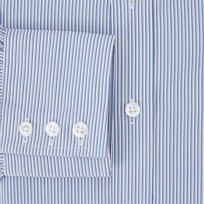 Pale Blue Pinstripe Mayfair Shirt Image 3