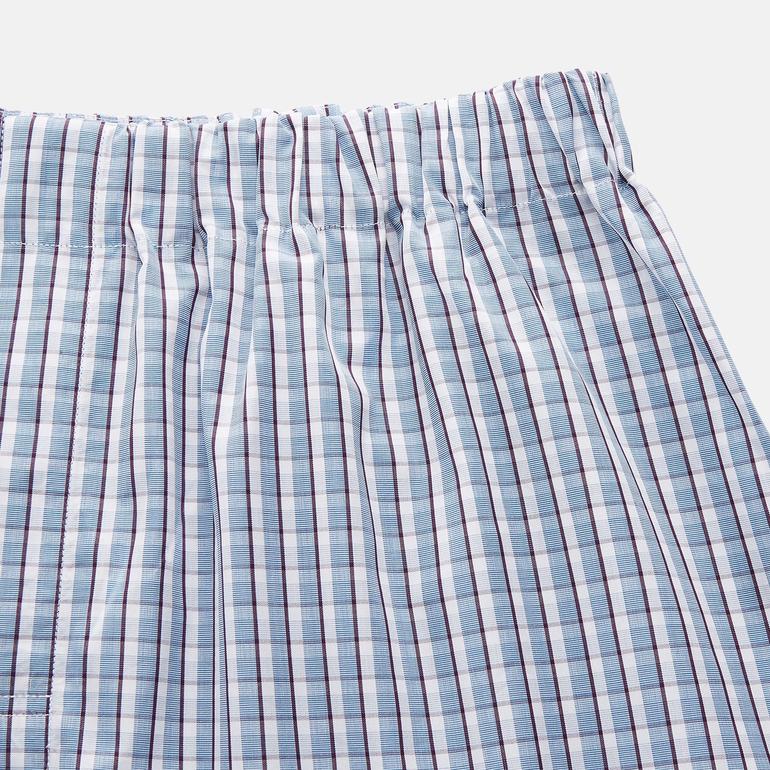 Blue and White Check Cotton Hastings Pyjama Trousers