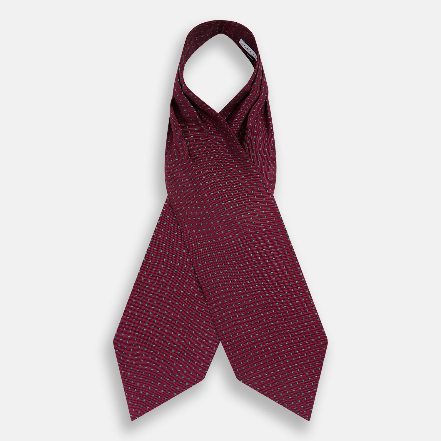 View 2 of product Blue and Burgundy Micro Dot Silk Cravat