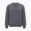 View 5 of product Storm Grey Cashmere V-neck Jumper