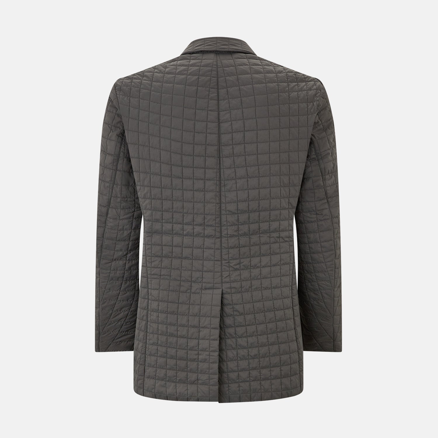 View 3 of product Fulham Shadow Grey Single-Breasted Quilted Blazer