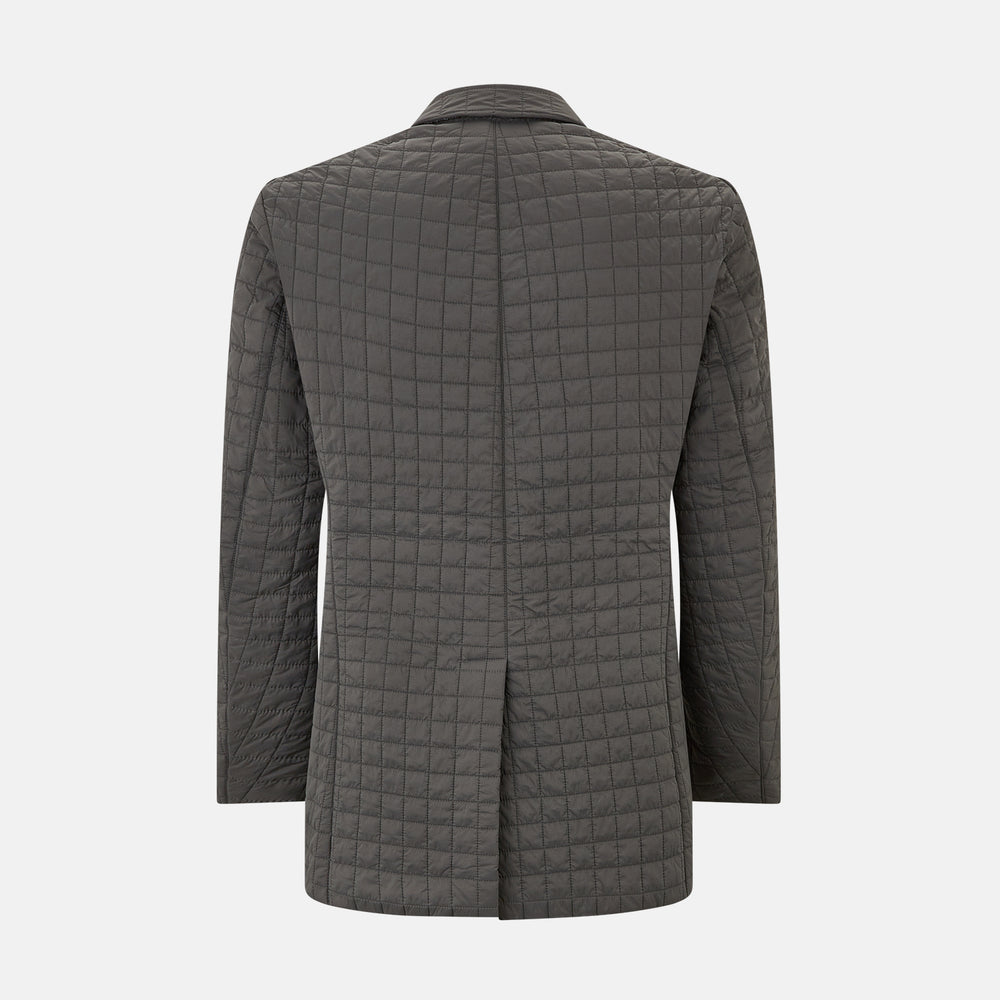 Fulham Shadow Grey Single-Breasted Quilted Blazer