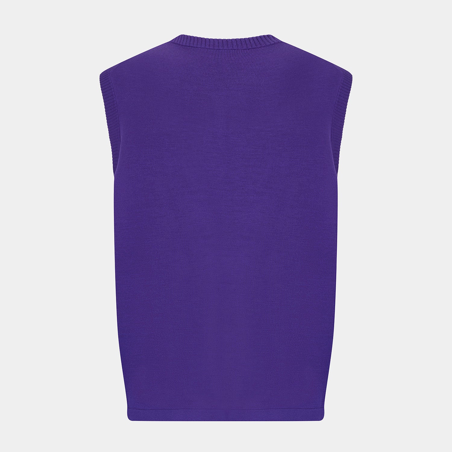 View 3 of product Purple Fine Merino V-Neck Vest