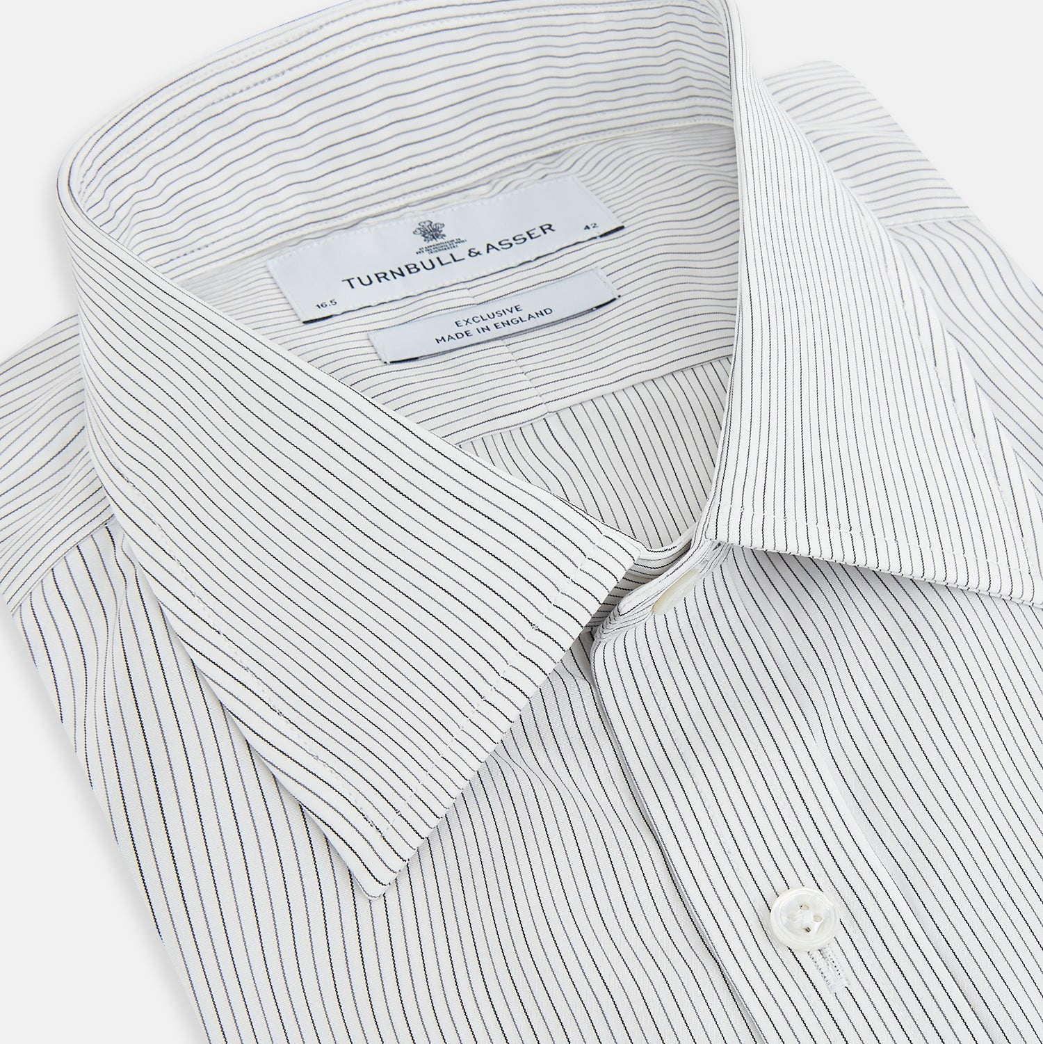 View 2 of product Midnight Blue and Grey Fine Stripe Mayfair Shirt