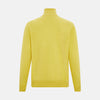 View 3 of product Canary Yellow Half-Zip Cashmere Jumper