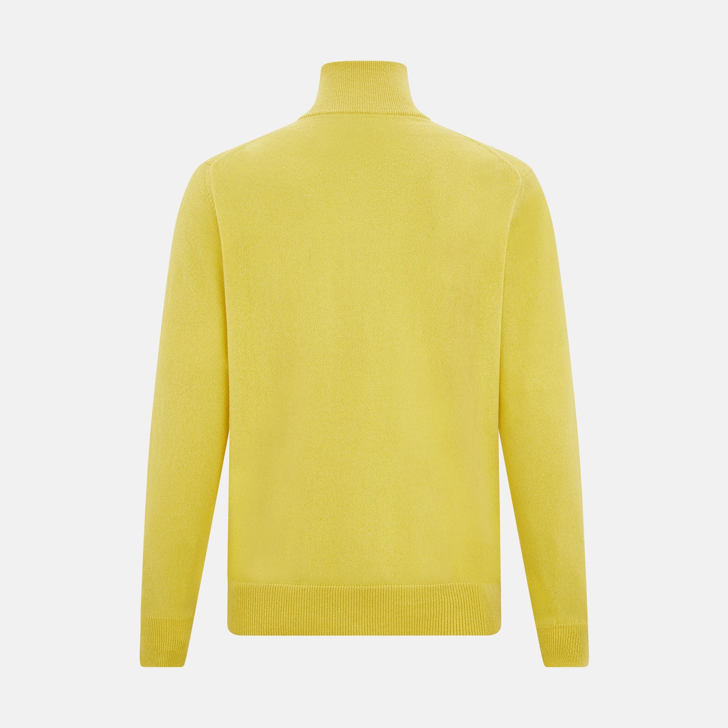 View 3 of product Canary Yellow Half-Zip Cashmere Jumper