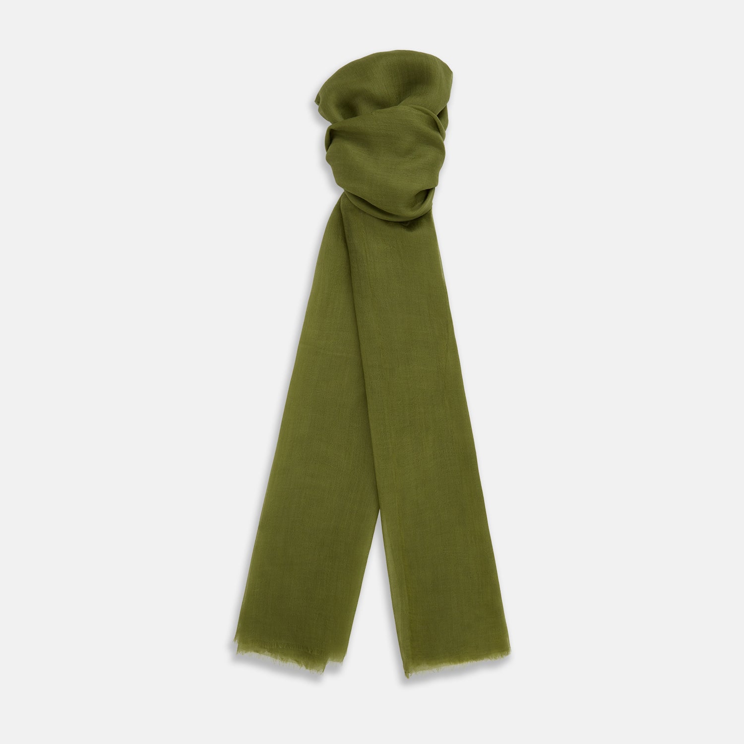 View 1 of product Moss Green Cashmere Scarf