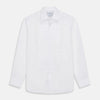 View 1 of product White Pleated Cotton Dress Shirt with T&A Collar and Double Cuffs