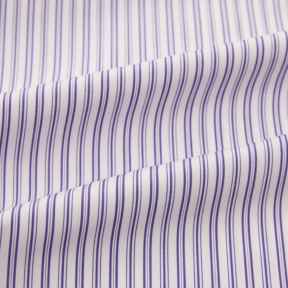 Purple Ticking Stripe Mayfair Shirt