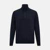 View 1 of product Midnight Blue Half-Zip Cashmere Jumper